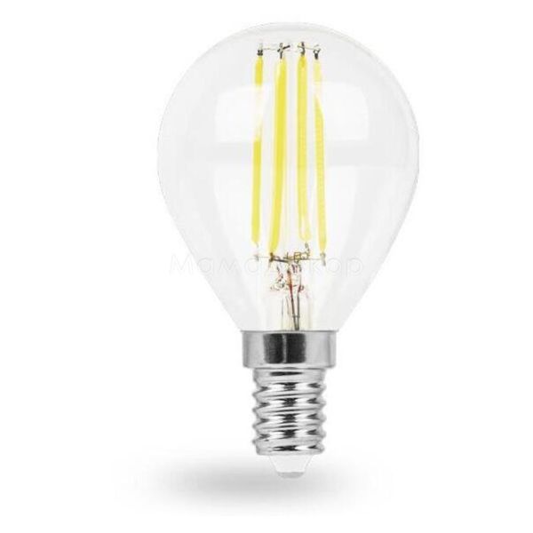 Лампа світлодіодна Feron 40080 потужністю 6W з серії LB-161. Типорозмір — P45 з цоколем E14, температура кольору — 2700K