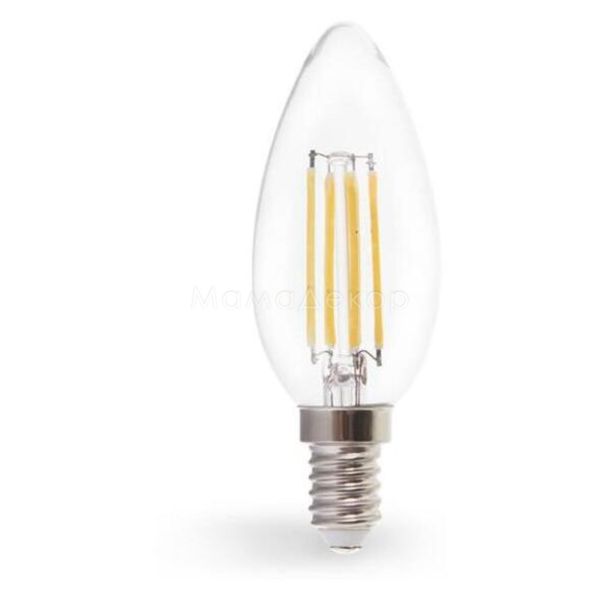 Лампа світлодіодна Feron 40082 потужністю 7W з серії LB-160. Типорозмір — C37 з цоколем E14, температура кольору — 2700K