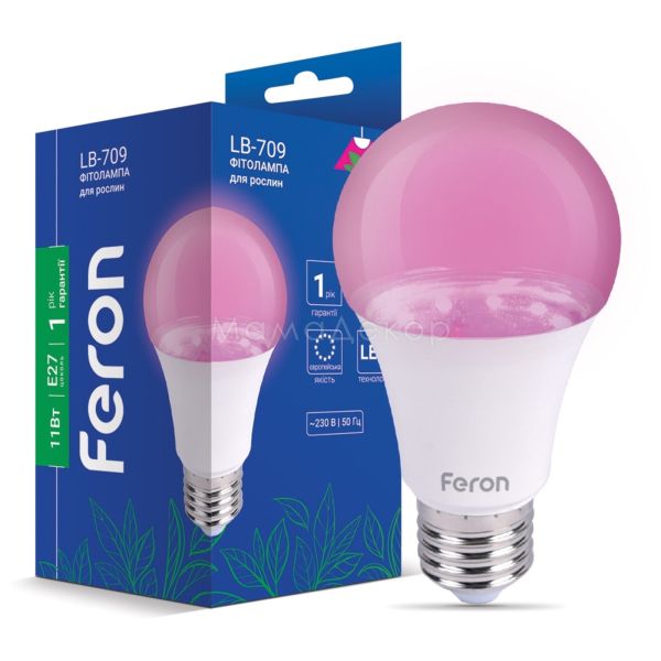 Лампа светодиодная Feron 40140 мощностью 11W. Типоразмер — A60 с цоколем E27, 