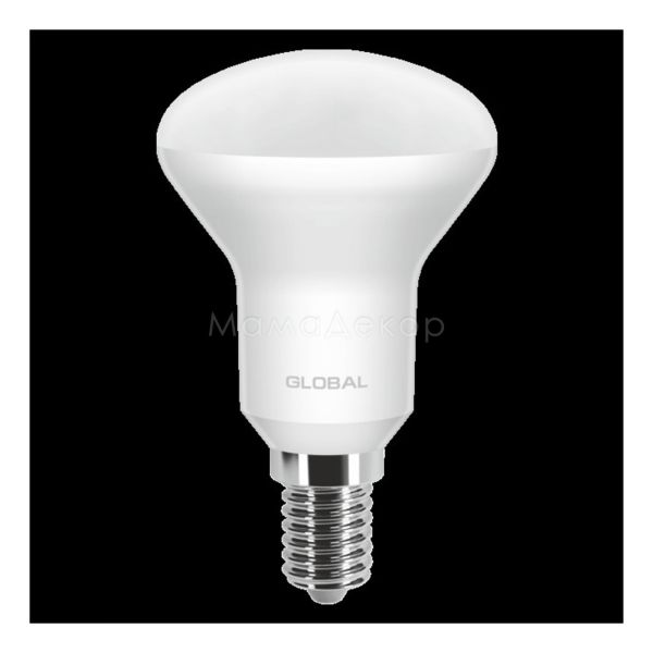 Лампа світлодіодна Global 1-GBL-154-02 потужністю 5W. Типорозмір — R50 з цоколем E14, температура кольору — 4100K