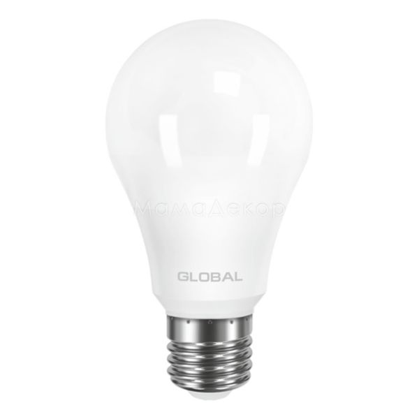 Лампа светодиодная Global 1-GBL-161 мощностью 8W. Типоразмер — A60 с цоколем E27, температура цвета — 3000K