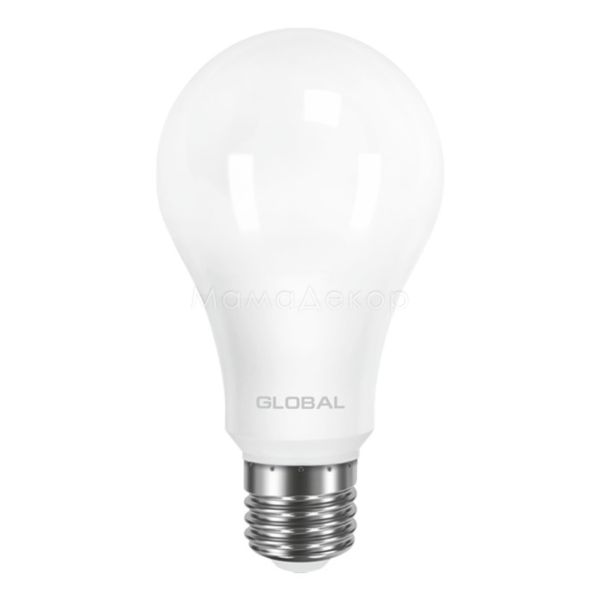 Лампа світлодіодна Global 1-GBL-166-02 потужністю 12W. Типорозмір — A60 з цоколем E27, температура кольору — 4100K