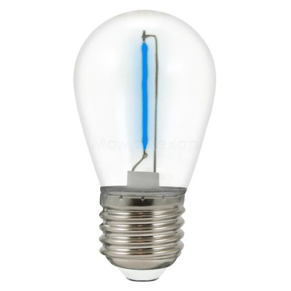 Лампа світлодіодна Goldlux 322203 потужністю 0.3W з серії Party Neon. Типорозмір — G45 з цоколем E27, температура кольору — Blue. У наборі 2шт.