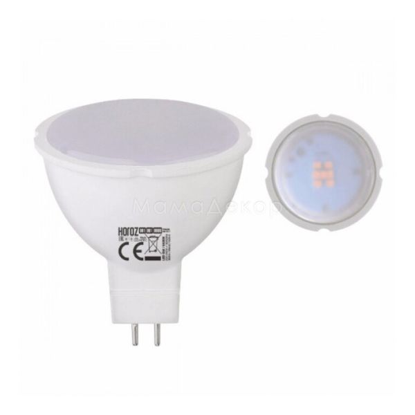 Лампа светодиодная Horoz Electric 001-001-0006-011 мощностью 6W из серии Fonix. Типоразмер — MR16 с цоколем GU5.3, температура цвета — 6400K