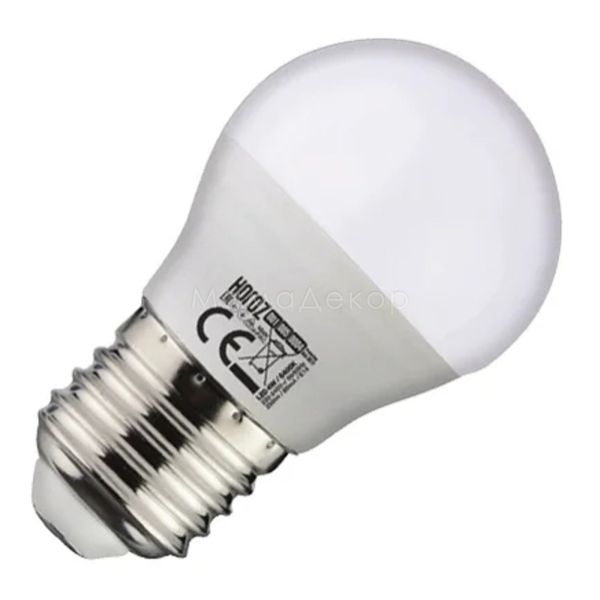 Лампа светодиодная Horoz Electric 001-005-0004-141 мощностью 4W из серии Elite. Типоразмер — P45 с цоколем E27, температура цвета — 6400K