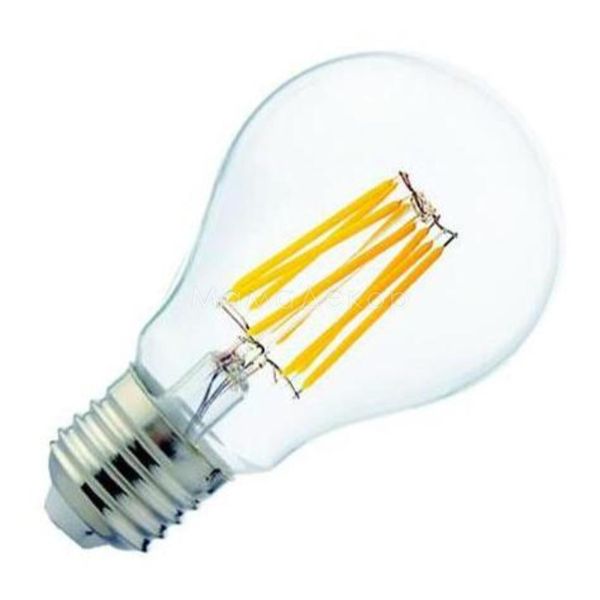Лампа світлодіодна Horoz Electric 001-015-0010-010 потужністю 10W з серії Filament. Типорозмір — A60 з цоколем E27, температура кольору — 2700K