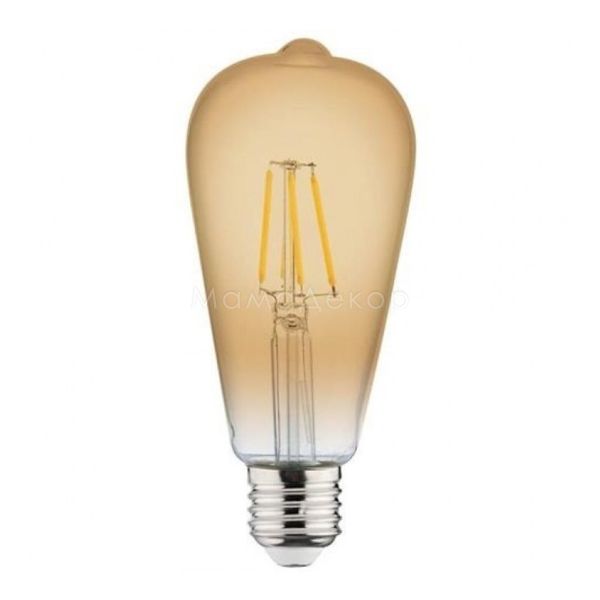 Лампа светодиодная Horoz Electric 001-029-0006-010 мощностью 6W из серии Rustic. Типоразмер — ST64 с цоколем E27, температура цвета — 2200K