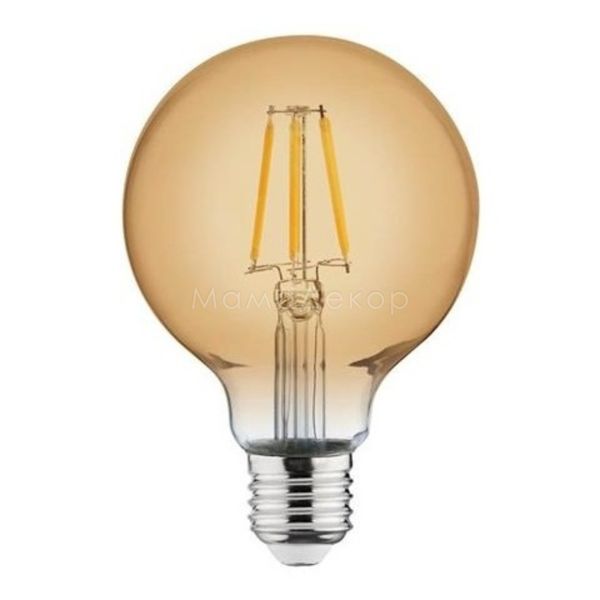 Лампа світлодіодна Horoz Electric 001-030-0004-010 потужністю 4W з серії Rustic. Типорозмір — G95 з цоколем E27, температура кольору — 2200K