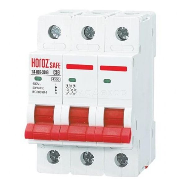 Автоматичний вимикач Horoz Electric 114-002-3016-010 Safe