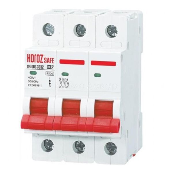 Автоматичний вимикач Horoz Electric 114-002-3032-010 Safe