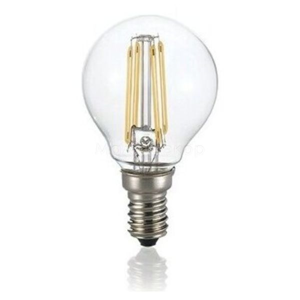 Лампа світлодіодна Ideal Lux 101200 потужністю 4W. Типорозмір — P45 з цоколем E14, температура кольору — 2700K