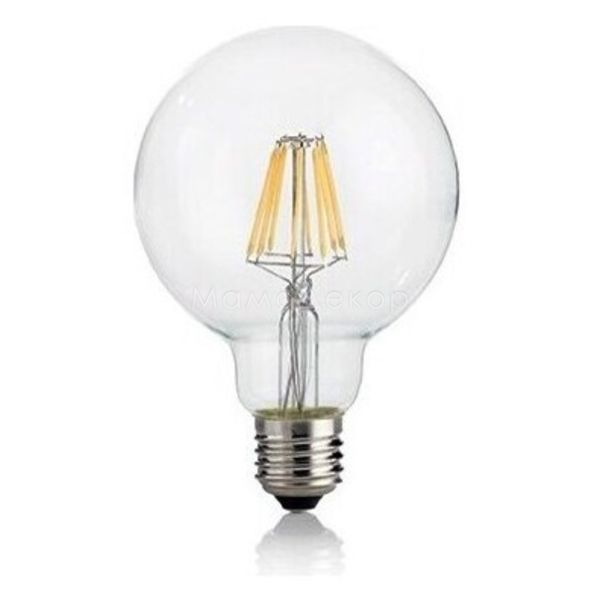 Лампа світлодіодна Ideal Lux 101323 потужністю 8W. Типорозмір — G95 з цоколем E27, температура кольору — 2700K