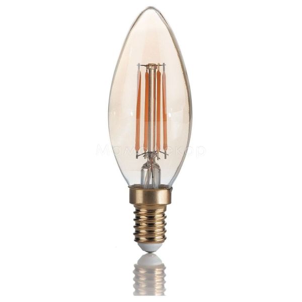 Лампа світлодіодна Ideal Lux 151649 потужністю 3.5W з серії LED Vintage. Типорозмір — C35 з цоколем E14, температура кольору — 2200K