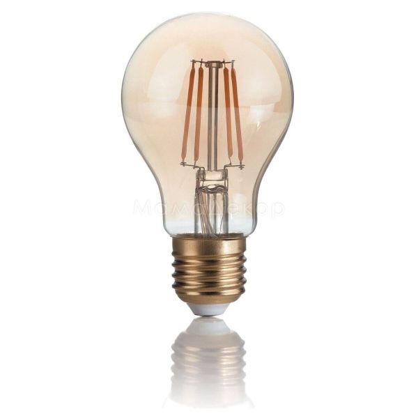 Лампа светодиодная Ideal Lux 151687 мощностью 4W из серии LED Vintage. Типоразмер — A60 с цоколем E27, температура цвета — 2200K