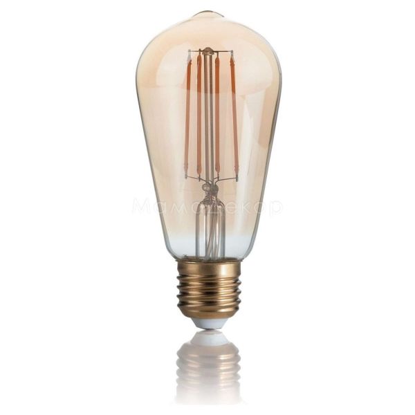 Лампа светодиодная Ideal Lux 151694 мощностью 4W из серии LED Vintage. Типоразмер — ST60 с цоколем E27, температура цвета — 2200K