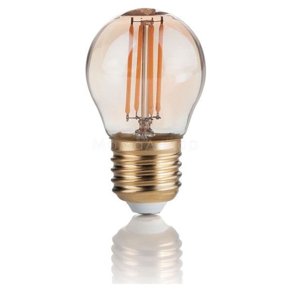 Лампа світлодіодна Ideal Lux 151861 потужністю 3.5W з серії LED Vintage. Типорозмір — P45 з цоколем E27, температура кольору — 2200K