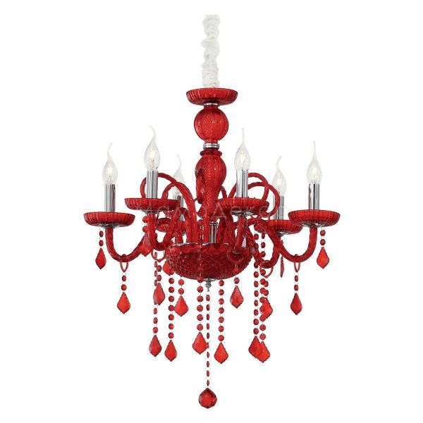 Люстра Ideal Lux 27418 Giudecca SP6 Rosso