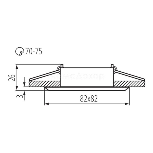 Размеры товара Kanlux 18560 Evit CT-DTL50-AL, габариты