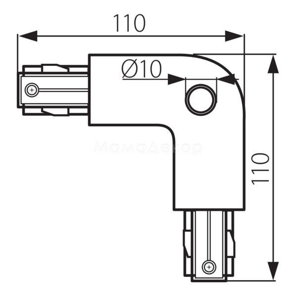 Размеры товара Kanlux 22582 Tear PR-90B-WH, габариты