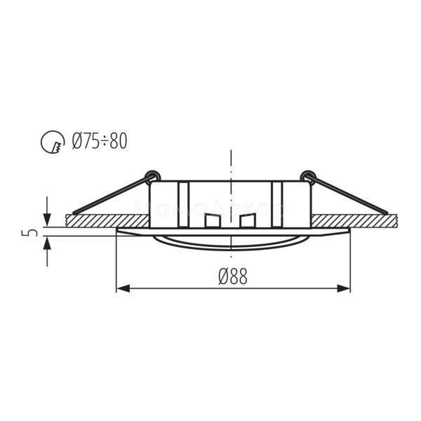Размеры товара Kanlux 2593 Luto CTX-DT02B-C/M, габариты