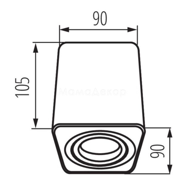 Размеры товара Kanlux 26113 Toleo DTL50-B, габариты