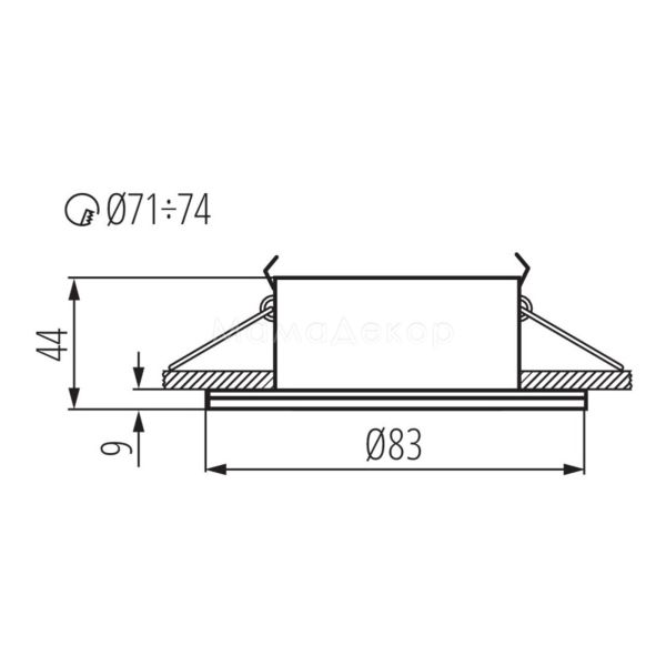 Размеры товара Kanlux 26306 Qules AC O-B, габариты
