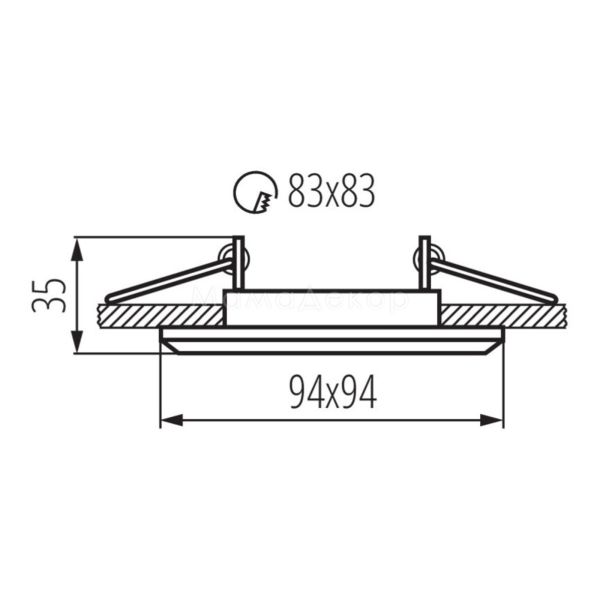 Розміри товару Kanlux 26753 Alren DTL-W, габарити