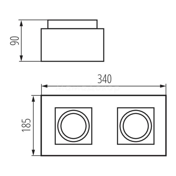 Размеры товара Kanlux 26838 Stobi ES 250-B, габариты
