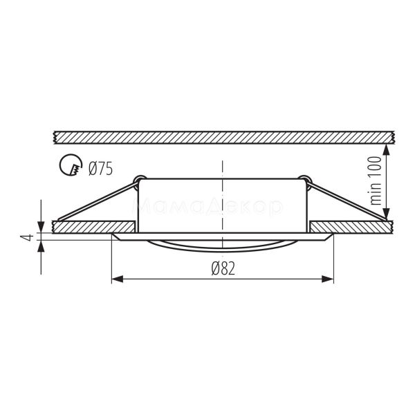 Размеры товара Kanlux 2781 Vidi CTC-5515-C, габариты