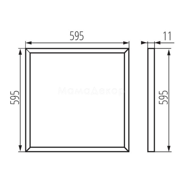 Размеры товара Kanlux 28008 BRAVO P 45W6060NW W, габариты