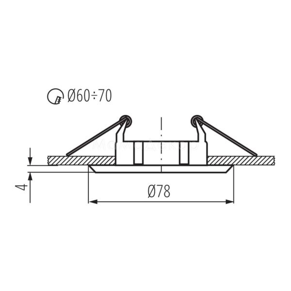 Розміри товару Kanlux 2814 Bask CTC-5514-MPC/N, габарити