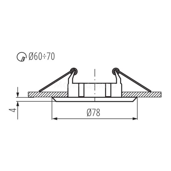 Розміри товару Kanlux 2816 Bask CTC-5514-SN/N, габарити