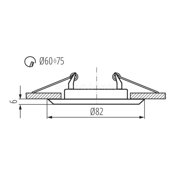 Размеры товара Kanlux 2821 Horn CTC-3114-SN/N, габариты