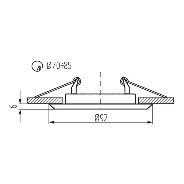 Розміри товару Kanlux 2832 Horn CTC-3115-PS/G, габарити