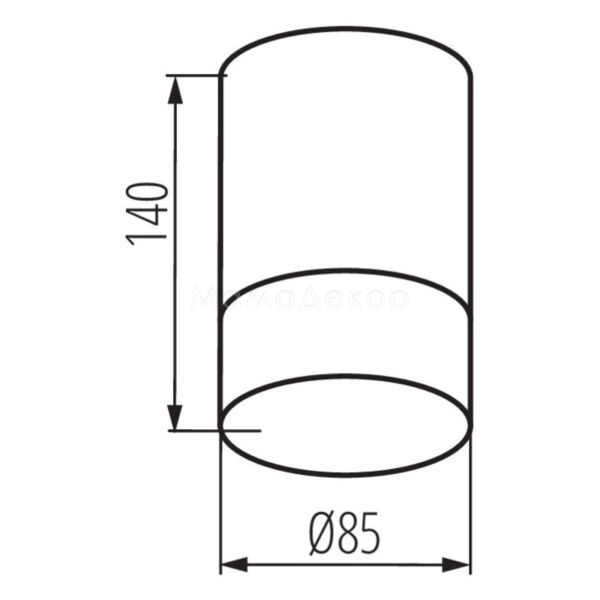 Розміри товару Kanlux 29040 Lunati GU10 W, габарити