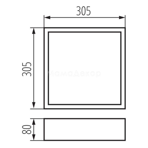 Розміри товару Kanlux 29050 Mersa 300-B/M, габарити