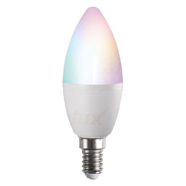Лампа світлодіодна Kanlux 33644 потужністю 5W з серії Smart. Типорозмір — C37 з цоколем E14, температура кольору —  2700K-6500K, RGB