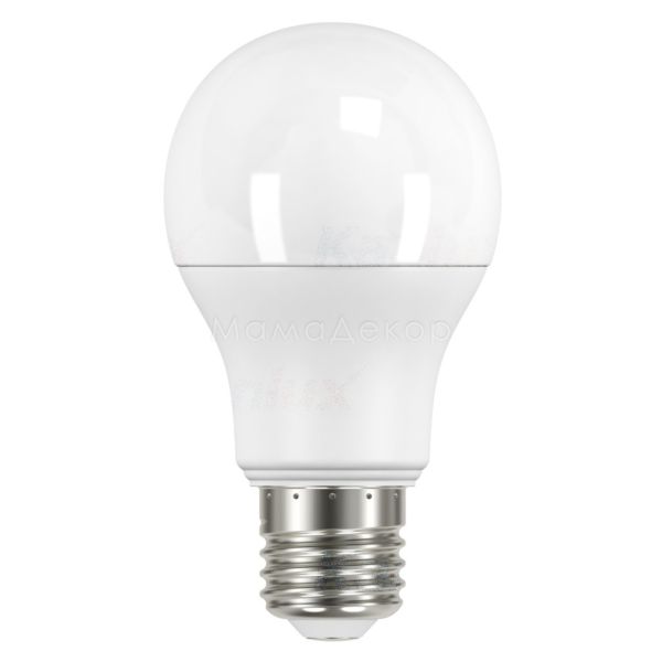 Лампа світлодіодна Kanlux 33716 потужністю 9.6W з серії IQ-LED. Типорозмір — A60 з цоколем E27, температура кольору — 2700K