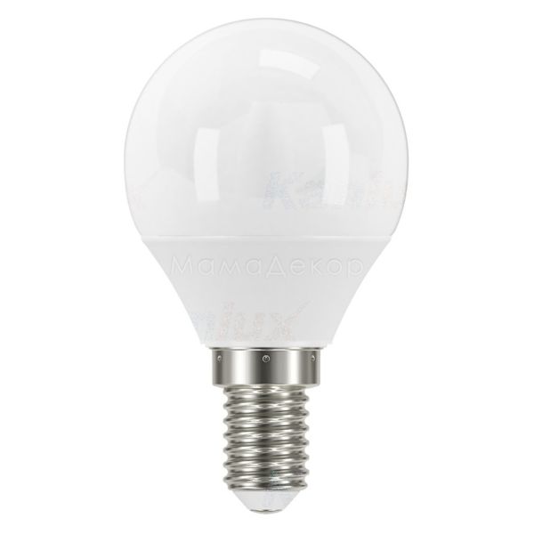 Лампа світлодіодна Kanlux 33734 потужністю 4.2W з серії IQ-LED. Типорозмір — G45 з цоколем E14, температура кольору — 2700K