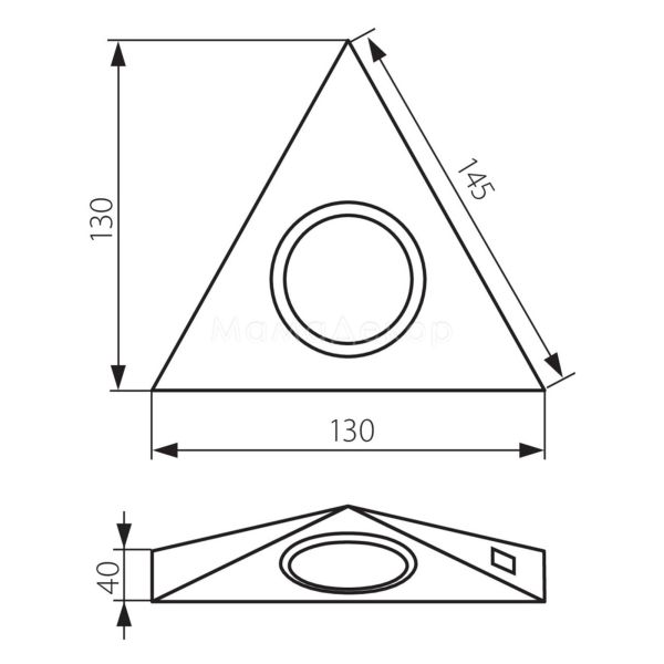 Розміри товару Kanlux 4389 Zepo LFD-T02/S-BR/M, габарити