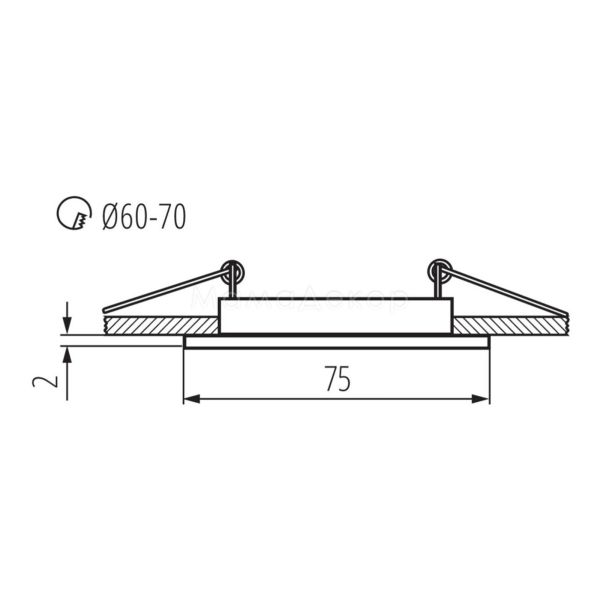 Размеры товара Kanlux 4695 Navi CTX-DS10-SN, габариты