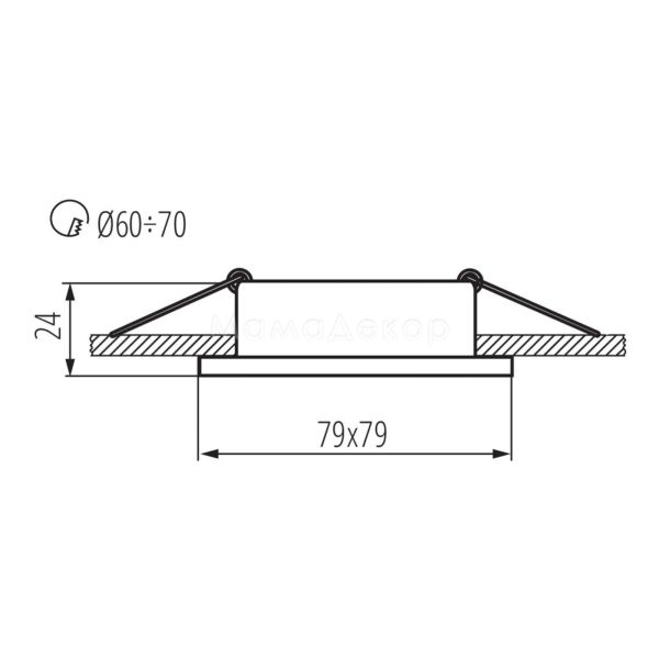 Розміри товару Kanlux 7363 Radan CT-DSL50, габарити