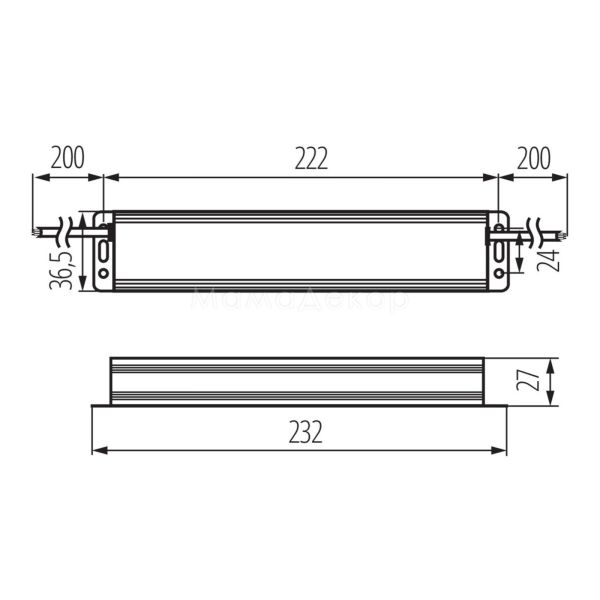 Розміри товару Kanlux 7800 Treto LED 30W IP66, габарити