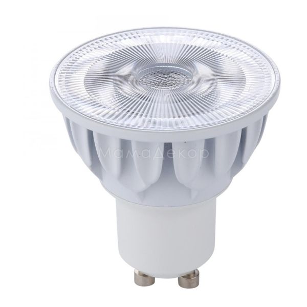 Лампа светодиодная Kloodi KDGU10-5WCOB 3K WH мощностью 5W. Типоразмер — MR16 с цоколем GU10, температура цвета — 3000K