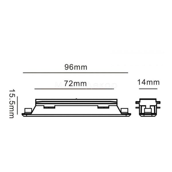 Розміри товару Kloodi KDTR-267 WH, габарити