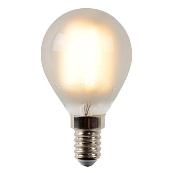 Лампа светодиодная  диммируемая Lucide 49022/04/67 мощностью 4W из серии Led bulb. Типоразмер — P45 с цоколем E14, температура цвета — 2700K