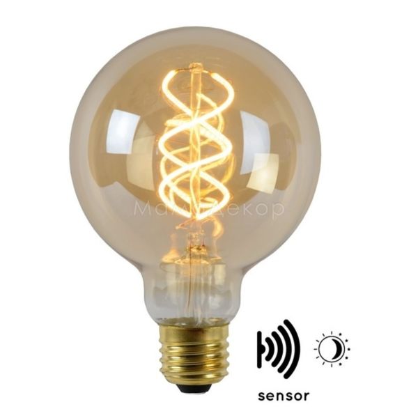 Лампа світлодіодна Lucide 49032/04/62 потужністю 4W з серії Led bulb. Типорозмір — G95 з цоколем E27, температура кольору — 2200K