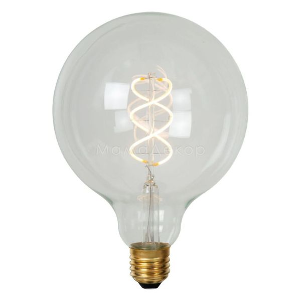 Лампа світлодіодна  сумісна з димером Lucide 49033/05/60 потужністю 5W. Типорозмір — G125 з цоколем E27, температура кольору — 2700K