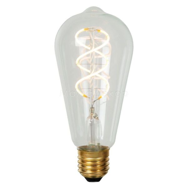 Лампа світлодіодна  сумісна з димером Lucide 49034/05/60 потужністю 5W. Типорозмір — ST64 з цоколем E27, температура кольору — 2700K