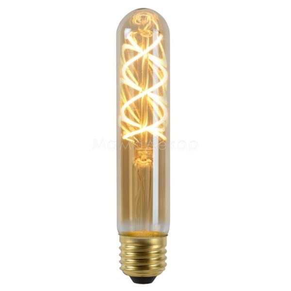 Лампа світлодіодна  сумісна з димером Lucide 49035/05/62 потужністю 5W з серії Filament. Типорозмір — T32 з цоколем E27, температура кольору — 2200K